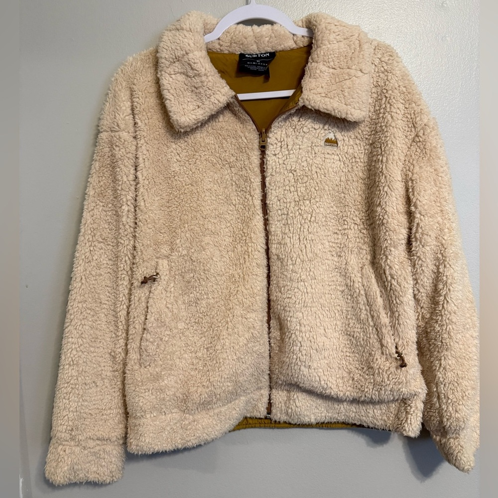 Burton Beige Sherpa Fleece Jacket